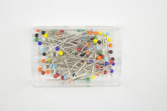 10g Glaskopfstecknadeln bunt