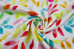 Double Gauze Musselin Bunte Blätter