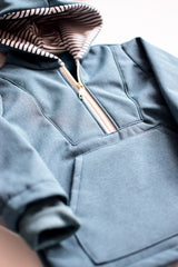 Softshell Stoff Meliert - 0805 petrol