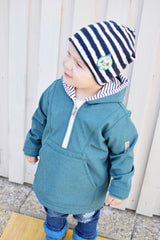 Softshell Stoff Meliert - 0805 petrol