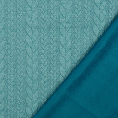 Zopfstrick Jacquard Fenja - 5038 hellpetrol