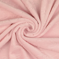 Flanell Fleece Mond & Sterne - rosa