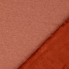 Reststück: 1,50 Meter- Alpenfleece melange ziegelrot
