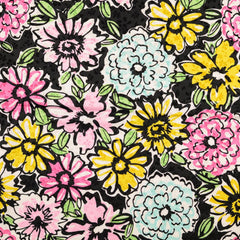 Polyester Stretch Satin Blütenmeer