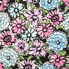 Polyester Stretch Satin Blütenmeer