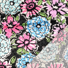Polyester Stretch Satin Blütenmeer