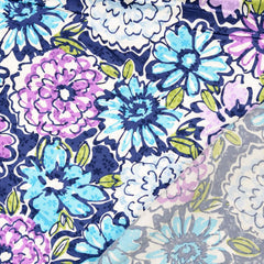 Polyester Stretch Satin Blütenmeer