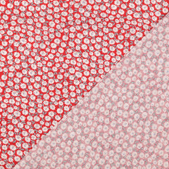 Baumwoll Popeline Streublümchen - rot