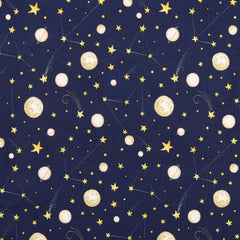 Baumwolljersey Digital Nachthimmel by Little Darling