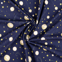Baumwolljersey Digital Nachthimmel by Little Darling
