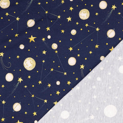 Baumwolljersey Digital Nachthimmel by Little Darling