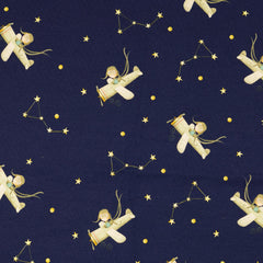 Baumwolljersey Digital Nachthimmel by Little Darling