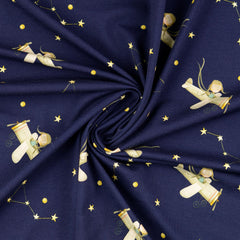 Baumwolljersey Digital Nachthimmel by Little Darling