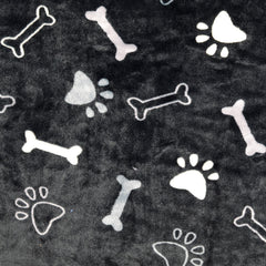 Flanell Fleece Knochen und Pfoten