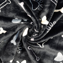 Flanell Fleece Knochen und Pfoten