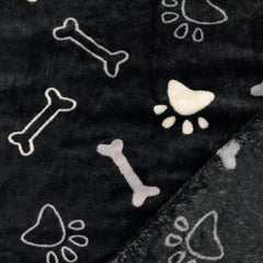 Flanell Fleece Knochen und Pfoten