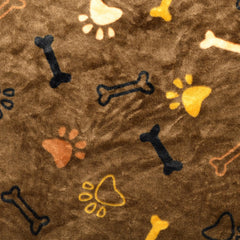 Flanell Fleece Knochen und Pfoten