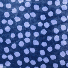 Wellnessfleece Tupfen - blau