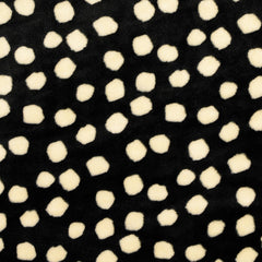 Wellnessfleece Tupfen - schwarz