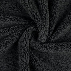 Teddyfleece mit Suedeabseite - schwarz