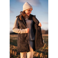 Teddyfleece mit Suedeabseite - schwarz