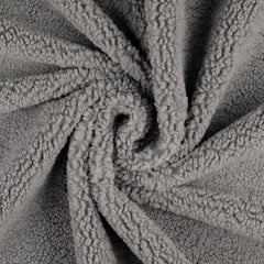 Teddyfleece mit Suedeabseite - grau