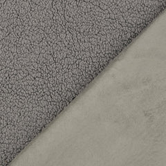 Teddyfleece mit Suedeabseite - grau