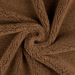Teddyfleece mit Suedeabseite - braun