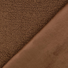 Teddyfleece mit Suedeabseite - braun