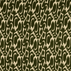 Viskose Satin Genia Geometrie - olivgrün