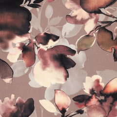 Viskose Twill Water Painted Flower