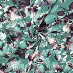 Viskose Twill Water Painted Flower
