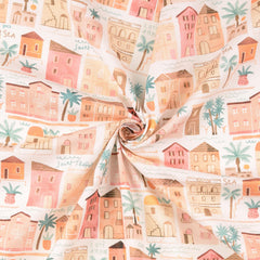 Baumwoll Popeline Digital Saint Tropez