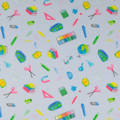 Baumwoll Cretonne Digital School Stuff