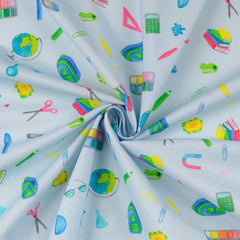 Baumwoll Cretonne Digital School Stuff