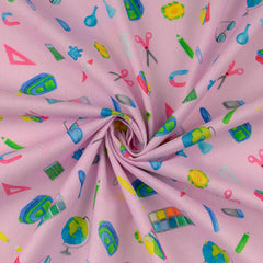 Baumwoll Cretonne Digital School Stuff