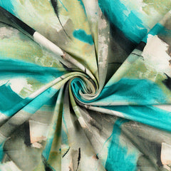 Viskosejersey Digital Brush Stroke