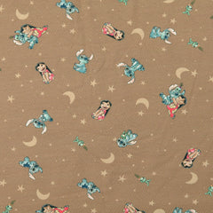 Lizenz Baumwolljersey Digital Lilo & Stitch - beige