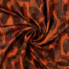 Viskose Satin Doro Dots - orange