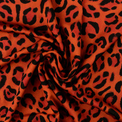 Viskose Satin Wild Leo - orange
