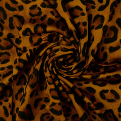 Viskose Satin Wild Leo - ocker