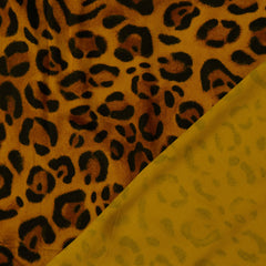 Viskose Satin Wild Leo - ocker