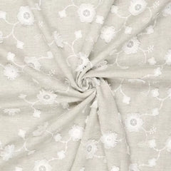 Baumwoll Mix Embroidery Catchy Natural