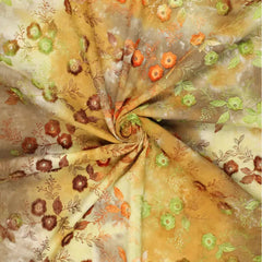 Bestickte Baumwolle Blumen Tie Dye Poppy