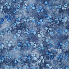 Bestickte Baumwolle Blumen Tie Dye Poppy