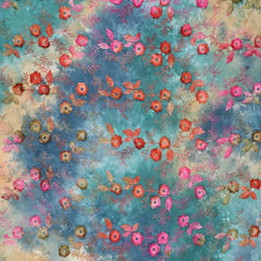 Bestickte Baumwolle Blumen Tie Dye Poppy