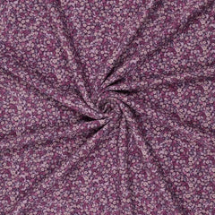 Stretch Feincord Ditsy Flower - lila