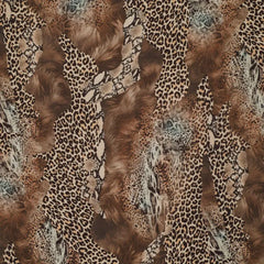 Viskose Mix Wild Animal - braun