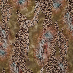 Viskose Mix Wild Animal - grün