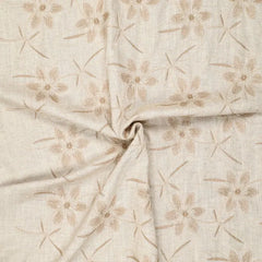 Bestickter Viskose Leinen Desert Flowers